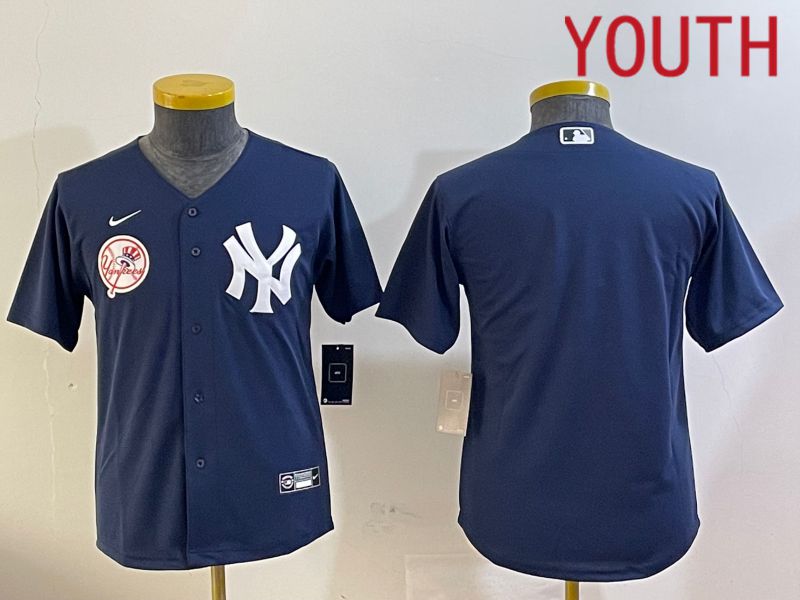 Youth New York Yankees Blank Blue Game 2024 Nike MLB Jersey style 120915